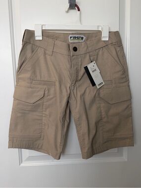 NWT First Tactical Women's V2 Tactical Khaki Shorts Size 8